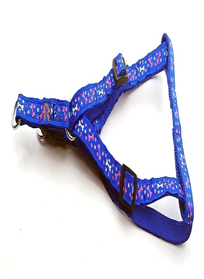 Pups&Pets Puppies Adjustable 15MM Nylon Harness and Leash Set | Attractive Print and Color Design Harness with Leash | Harness and Leash Set for Small & Medium Dog - (Color May Vary, 0.5Inch) - Image 2